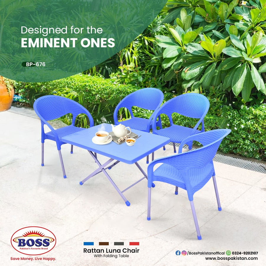 In Pakistan Plastic Chairs For Rent Near Me LUNA RATTAN CHAIR SET