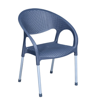 Boss BP-676 Steel Plastic Luna Rattan Chair With Arms