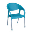 Boss BP-676 Steel Plastic Luna Rattan Chair With Arms