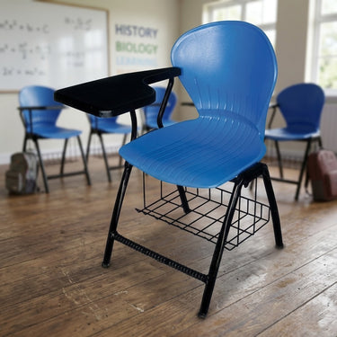 Boss B-06-SB Peacock Shell Study Chair with Bookshelf