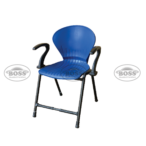 Boss B-06-A Steel Plastic Pecock Shell Chair with Arms
