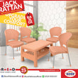 Jack Rattan Chair Table Set with Rattan Table