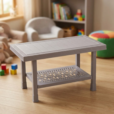 Boss BP-328 Full Plastic Double Shelf Baby Rattan Table