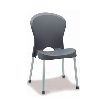 Boss BP-310 Denny Max Armless Chair with Silver Legs