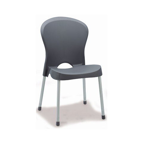 Boss BP-310 Denny Max Armless Chair with Silver Legs