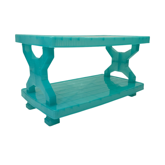 Double Chelf Table Boss BC-335 Picasso Crystal Plastic Double Shelf Table (Large ...
