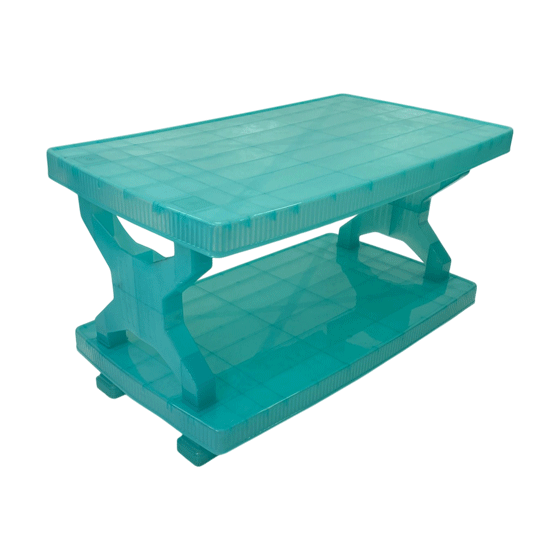 Double Chelf Table Boss BC-335 Picasso Crystal Plastic Double Shelf Table (Large ...