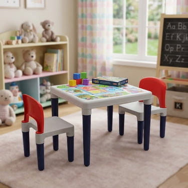 Boss B-225-PP Full Plastic Baby Set Play Table with 2 Chairs And A Table
