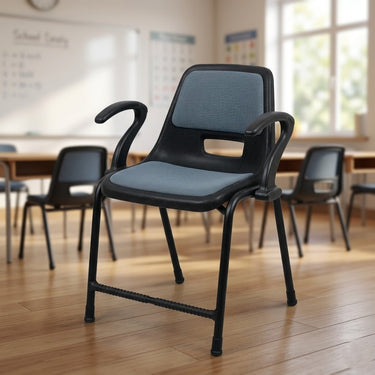 Boss B-204-AC Steel Plastic Holo Shell Big Chair with Arms & Cushion