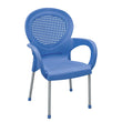 Boss BP-678 Steel Plastic Carmen Rattan Chair With Arms