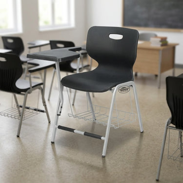 Boss B-209-SB Steel Plastic Study Chair With Basket