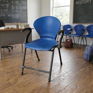 Boss B-06-A Steel Plastic Peacock Shell Chair with Arms