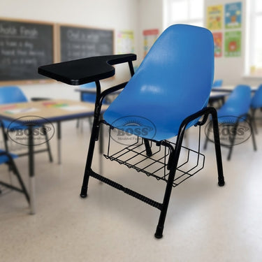 Boss B-203-SB Shell Study Chair with Book Shelf