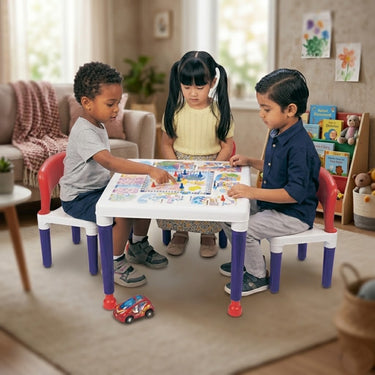 Boss B-225-PP Full Plastic Baby Set Play Table with 2 Chairs And A Table