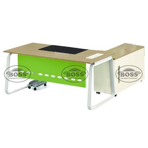 Moveable Melamine Table with Metal Frame