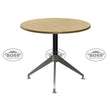 One on One Meeting Table with Metallic Legs & Smooth Surface Top
