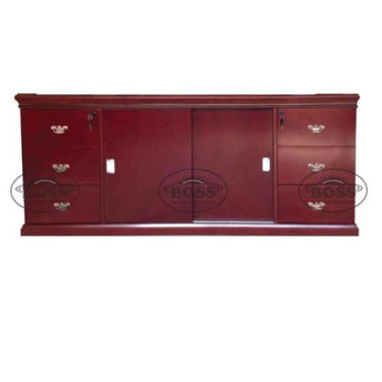 MDF Wood Veneer Low Height Cabinet – 6 Drawers