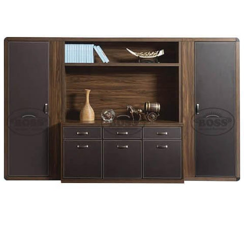 Modern Style Office Cabinet with 3 Drawers & 5 Cabinets