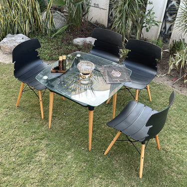 Phatta Shell Chair Set with BP-295-WL Elegant Table
