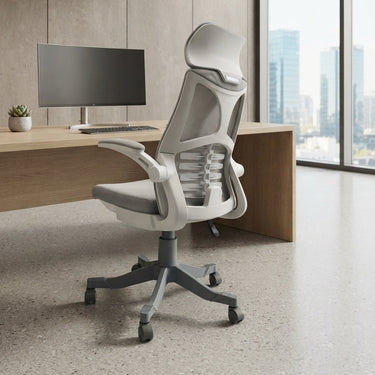 B-547 Skelton Executive Revolving Chair With Head Rest & Moveable Arms