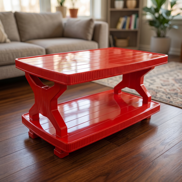 Boss BP-335 Picasso Rattan Pure Plastic Double Shelf Table(Large)