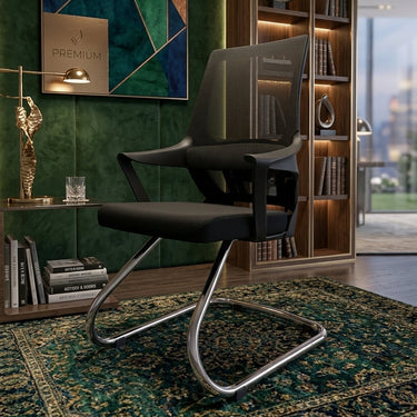 Boss B-554-VO Royal Executive Low Back  Visiting Chair With Oval Base