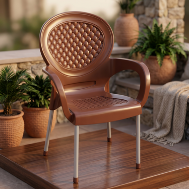 Boss BP-679 Steel Plastic Confora Rattan Chair With Arms