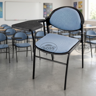 Boss B-02-SC Comforto Study Chair with Cushion – Vertical Pipe