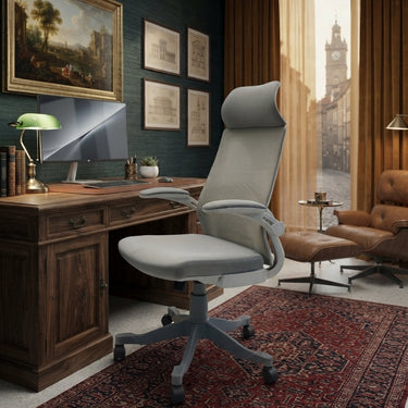B-547 Skelton Executive Revolving Chair With Head Rest & Moveable Arms