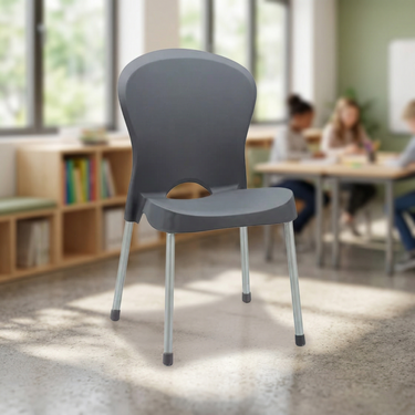 Boss BP-310 Denny Max Armless Chair with Silver Legs