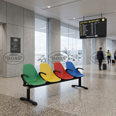 Boss B-232-HA Shell Sofa 4-Seater Double Channel with Arms
