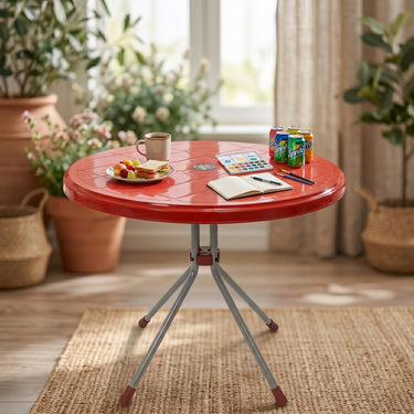 Boss BP-110 Steel Plastic Round Pipe Table