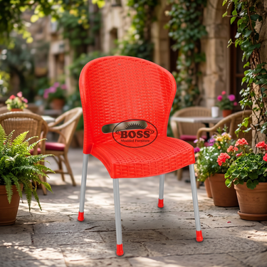 Boss BP-662 Steel Plastic Jack Rattan Chair Without Arms