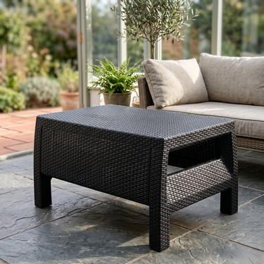 Boss BP-371 Newly Designed Pure Plastic Single Shelf Rattan Table