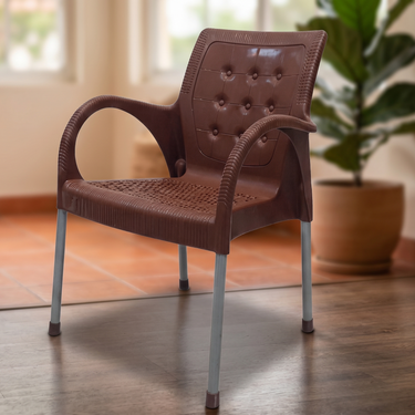 Boss BP-683 Cozy Steel Plastic Rattan Chair With Arms