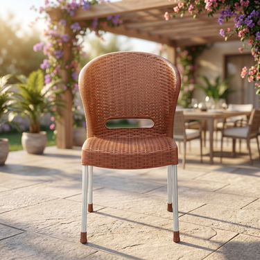 Boss BP-662 Steel Plastic Jack Rattan Chair Without Arms