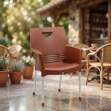 Boss BP-317 Mega Jhony Pure Plastic Chair with Steel Legs