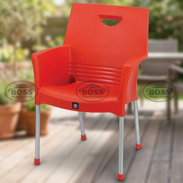Boss BP-317 Mega Jhony Pure Plastic Chair with Steel Legs