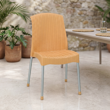 Boss BP-315 Lexus Queen Armless Chair with Silver Legs