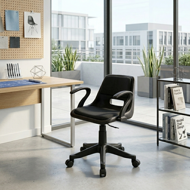 Boss B-208-HAC Shell Holo Revolving Chair with Arms & Cushion and Hydrolic Jack