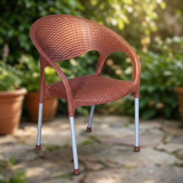 Boss BP-676 Steel Plastic Luna Rattan Chair With Arms
