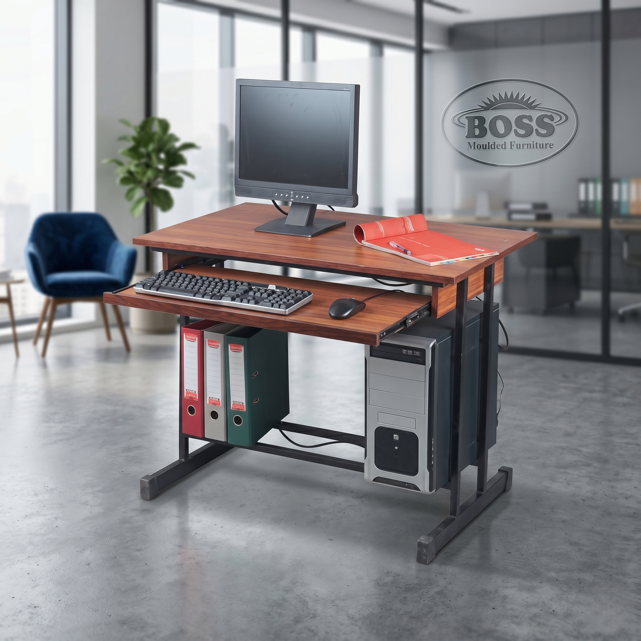 Computer Table Boss Boss B-449 Wooden Computer Table with Shelf – BossPakistan