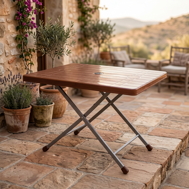 Boss BP-214-S Steel Plastic Square Folding Table (2 X 3)