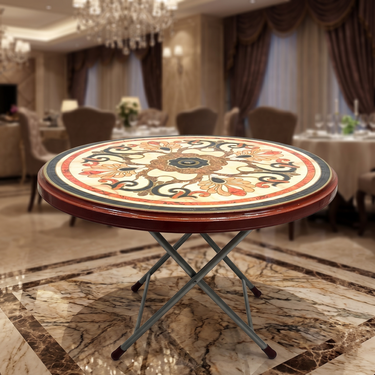 Boss BP-215-S Steel Plastic Round Table with Sticker