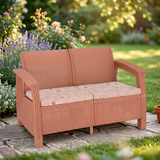 Boss BP-373 Newly Designed Rattan Allegra 2 Seater Sofa with Printed Cushions