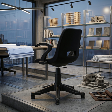 Boss B-208-HSA Shell Holo Revolving Chair with Arms and Hydraulic Jack