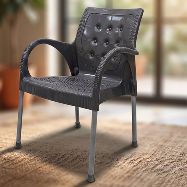 Boss BP-683 Cozy Steel Plastic Rattan Chair With Arms