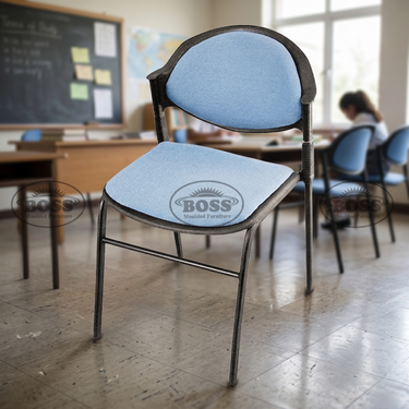 Boss B-02-C Comforto Chair with Cushion – Vertical Pipe