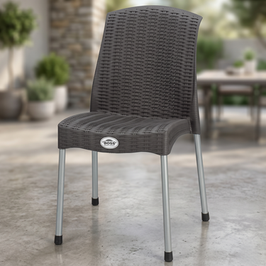 Boss BP-315 Lexus Queen Armless Chair with Silver Legs