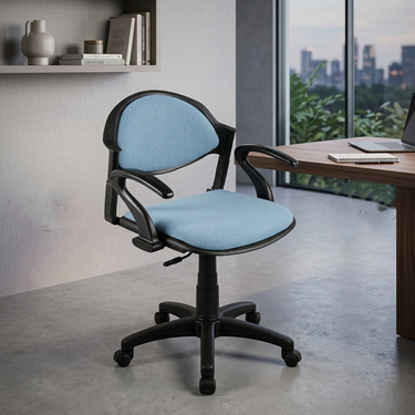 Boss B-11-HSAC Comforto Hydrolic Jack Revolving Chair with Arms, Cushion & Stopper